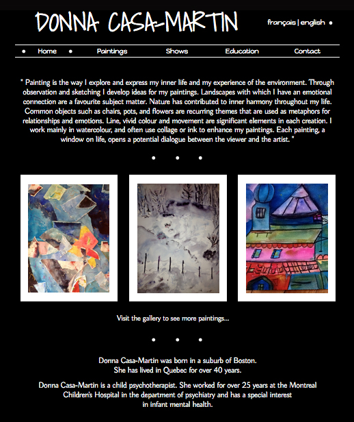 Donna Casa-Martiin Website Design by Clement Lemay-Chaput (Montreal)