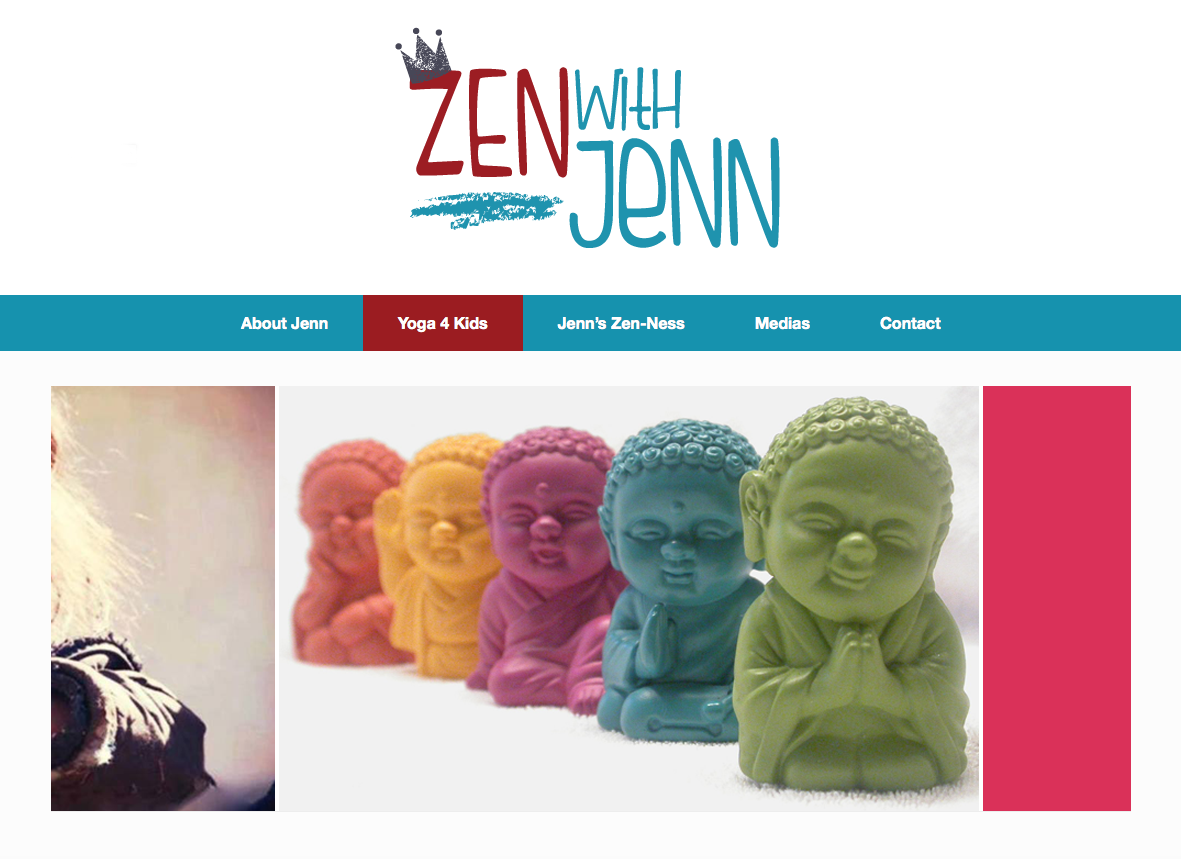 Zen With Jenn Original Website Design by Clement Lemay-Chaput (Montreal)